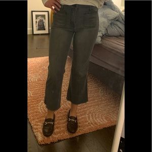 Mother Cropped Kick Flare Jeans Size 25